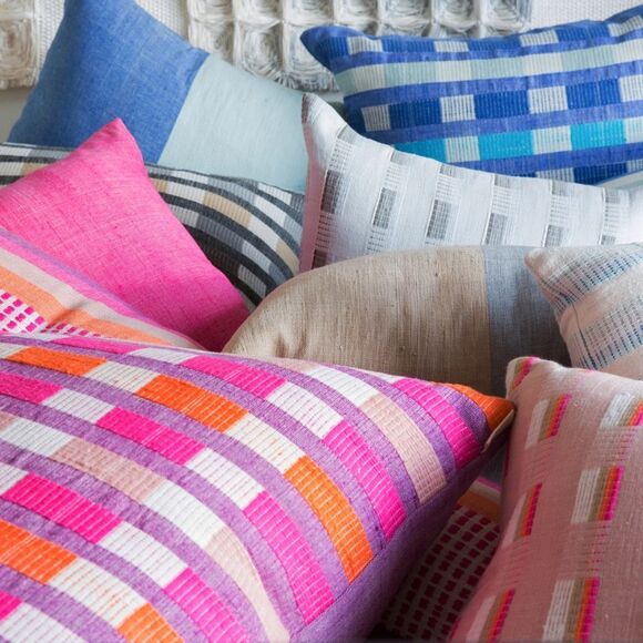 Bolé Road Textiles • Mursi Pillow - Cerise - Picture 3 of 10